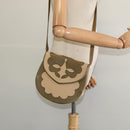 SAINT LAURENT Shoulder Bag Canvas Leather Khaki Auth BA3537-22