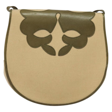 SAINT LAURENT Shoulder Bag Canvas Leather Khaki Auth BA3537 - 0