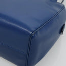 CELINE Shoulder Bag Leather Blue Gold Auth BA3538-9