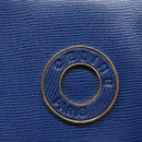 CELINE Shoulder Bag Leather Blue Gold Auth BA3538-18