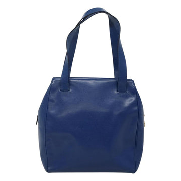 CELINE Shoulder Bag Leather Blue Gold Auth BA3538 - 0