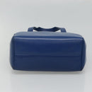 CELINE Shoulder Bag Leather Blue Gold Auth BA3538-5