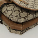 GUCCI GG Plus Supreme Shoulder Bag PVC Beige Gold Auth BA3539-11