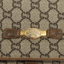 GUCCI GG Plus Supreme Shoulder Bag PVC Beige Gold Auth BA3539-14