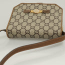 GUCCI GG Plus Supreme Shoulder Bag PVC Beige Gold Auth BA3539-6