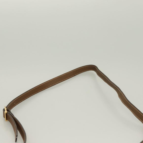 GUCCI GG Plus Supreme Shoulder Bag PVC Beige Gold Auth BA3539