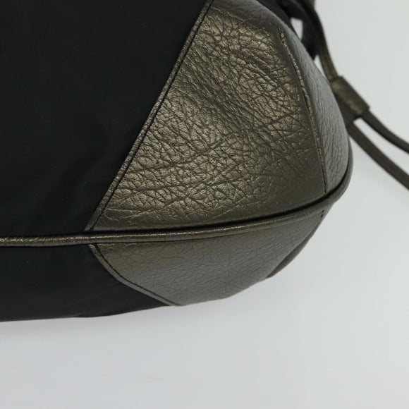 BURBERRY Shoulder Bag Nylon Black Auth BA3541