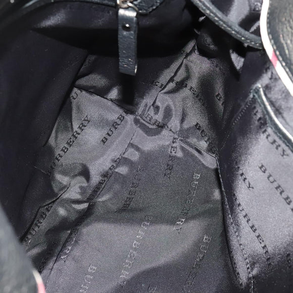 BURBERRY Shoulder Bag Nylon Black Auth BA3541