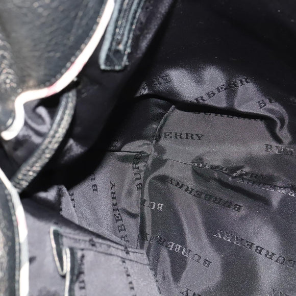 BURBERRY Shoulder Bag Nylon Black Auth BA3541