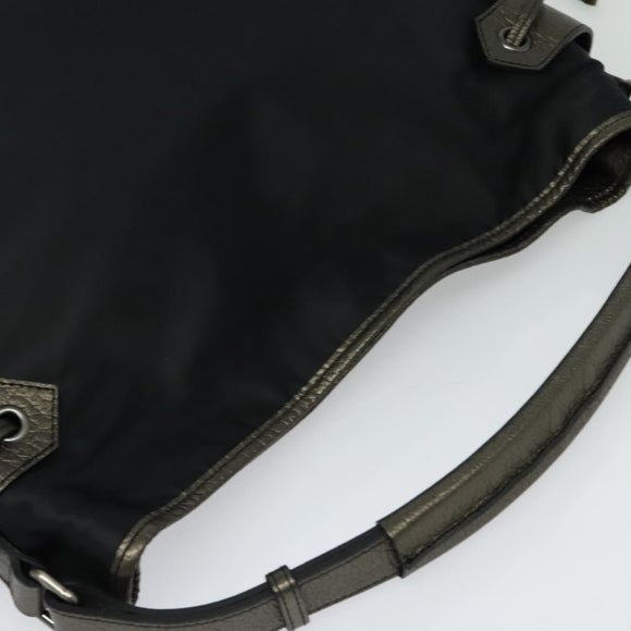 BURBERRY Shoulder Bag Nylon Black Auth BA3541