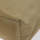 Christian Dior Maris Pearl Shoulder Bag Nylon Beige Silver Auth BA3544-9