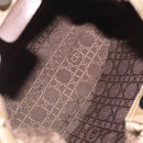 Christian Dior Maris Pearl Shoulder Bag Nylon Beige Silver Auth BA3544-11