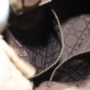 Christian Dior Maris Pearl Shoulder Bag Nylon Beige Silver Auth BA3544-20