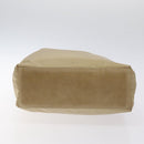 Christian Dior Maris Pearl Shoulder Bag Nylon Beige Silver Auth BA3544-9