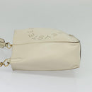 Stella MacCartney Shoulder Bag Leather Gold White 557906 Auth BA3547-3