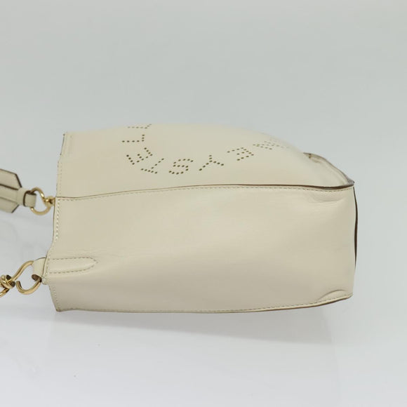 Stella MacCartney Shoulder Bag Leather Gold White 557906 Auth BA3547