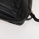 Gianni Versace Backpack Leather Black Gold Auth BA3548-15