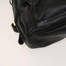 Gianni Versace Backpack Leather Black Gold Auth BA3548-16
