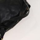 Gianni Versace Backpack Leather Black Gold Auth BA3548-9