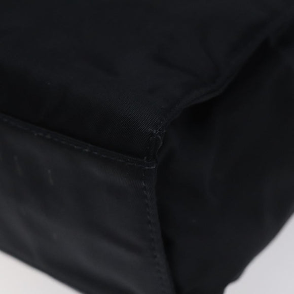 PRADA Hand Bag Nylon Navy Gold Auth BA355