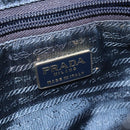 PRADA Hand Bag Nylon Navy Gold Auth BA355-18