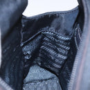 PRADA Hand Bag Nylon Navy Gold Auth BA355-20