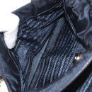 PRADA Hand Bag Nylon Navy Gold Auth BA355-22