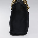 PRADA Hand Bag Nylon Navy Gold Auth BA355-4
