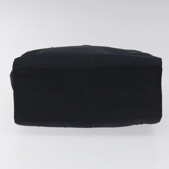 PRADA Hand Bag Nylon Navy Gold Auth BA355