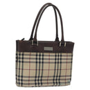 BURBERRY Nova Check Hand Bag Canvas Beige Auth BA3554-1