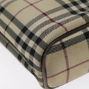 BURBERRY Nova Check Hand Bag Canvas Beige Auth BA3554-14