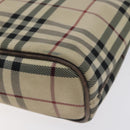 BURBERRY Nova Check Hand Bag Canvas Beige Auth BA3554-15