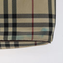 BURBERRY Nova Check Hand Bag Canvas Beige Auth BA3554-10