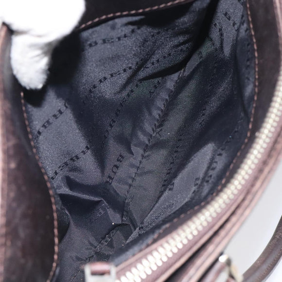 BURBERRY Nova Check Hand Bag Canvas Beige Auth BA3554