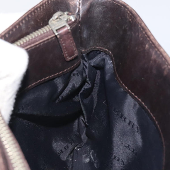 BURBERRY Nova Check Hand Bag Canvas Beige Auth BA3554