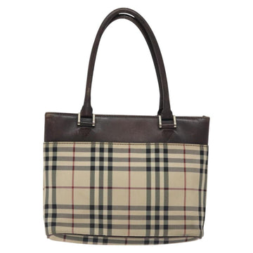 BURBERRY Nova Check Hand Bag Canvas Beige Auth BA3554 - 0