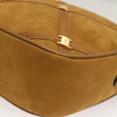 Salvatore Ferragamo Shoulder Bag Suede Brown Gold Auth BA3556-15