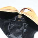 Salvatore Ferragamo Shoulder Bag Suede Brown Gold Auth BA3556-18