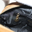 Salvatore Ferragamo Shoulder Bag Suede Brown Gold Auth BA3556-20