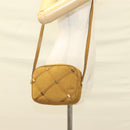 Salvatore Ferragamo Shoulder Bag Suede Brown Gold Auth BA3556-22