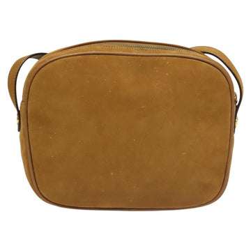 Salvatore Ferragamo Shoulder Bag Suede Brown Gold Auth BA3556 - 0