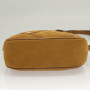 Salvatore Ferragamo Shoulder Bag Suede Brown Gold Auth BA3556-5