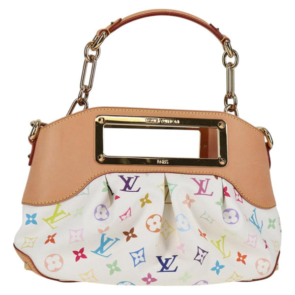 LOUIS VUITTON Monogram Multicolor Judy PM Shoulder Bag White M40257 Auth BA3564V