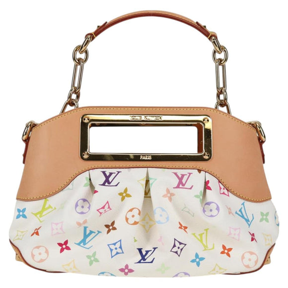 LOUIS VUITTON Monogram Multicolor Judy PM Shoulder Bag White M40257 Auth BA3564V