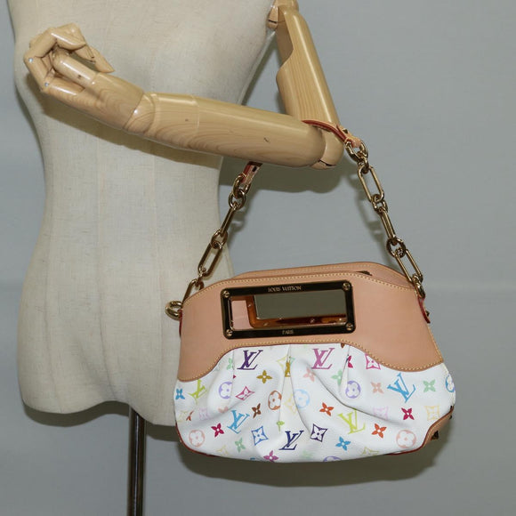 LOUIS VUITTON Monogram Multicolor Judy PM Shoulder Bag White M40257 Auth BA3564V