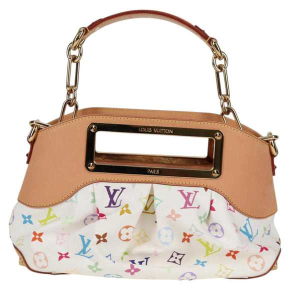 LOUIS VUITTON Monogram Multicolor Judy PM Shoulder Bag White M40257 Auth BA3564V