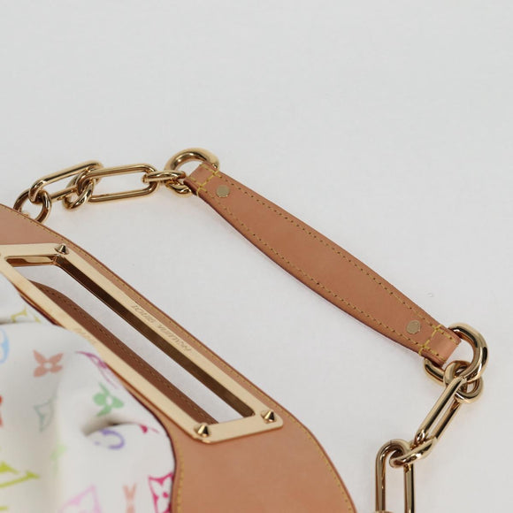 LOUIS VUITTON Monogram Multicolor Judy PM Shoulder Bag White M40257 Auth BA3564V