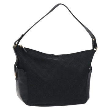 Salvatore Ferragamo Shoulder Bag Canvas Black Gold Auth BA3569