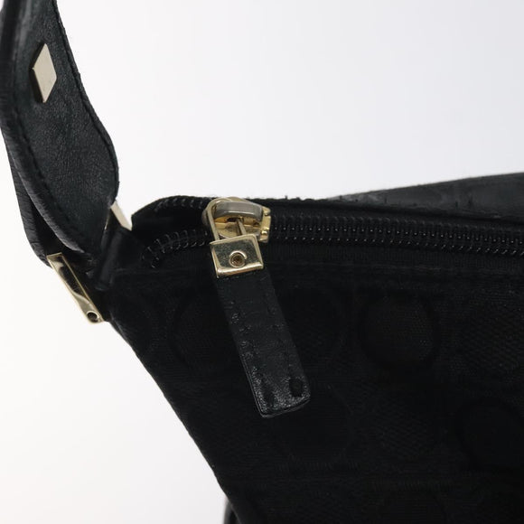 Salvatore Ferragamo Shoulder Bag Canvas Black Gold Auth BA3569