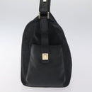 Salvatore Ferragamo Shoulder Bag Canvas Black Gold Auth BA3569-4